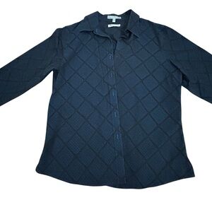 Pendleton Non-Iron Shaped Fit Long Sleeve Button Down - Midnight Blue - Size M